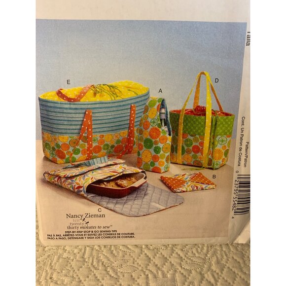 McCall's Misses Picnic Bag Hot Pad Sewing Pattern M6338 - uncut - Picture 8 of 10